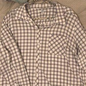 Light gray and white flannel